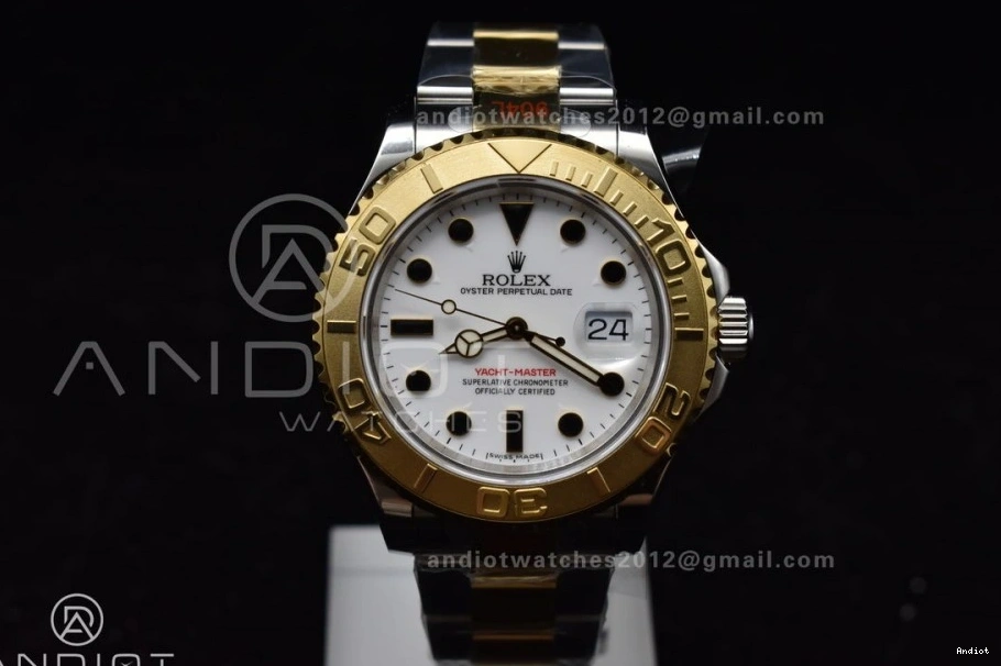 YG 116623 Edition Plated Bracelet on SS YG SA3135 GMF White Best Dial Yacht-Master 1108